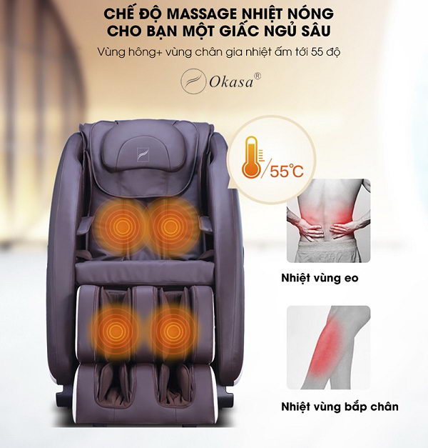 Ghế massage nào có chế độ sưởi ấm