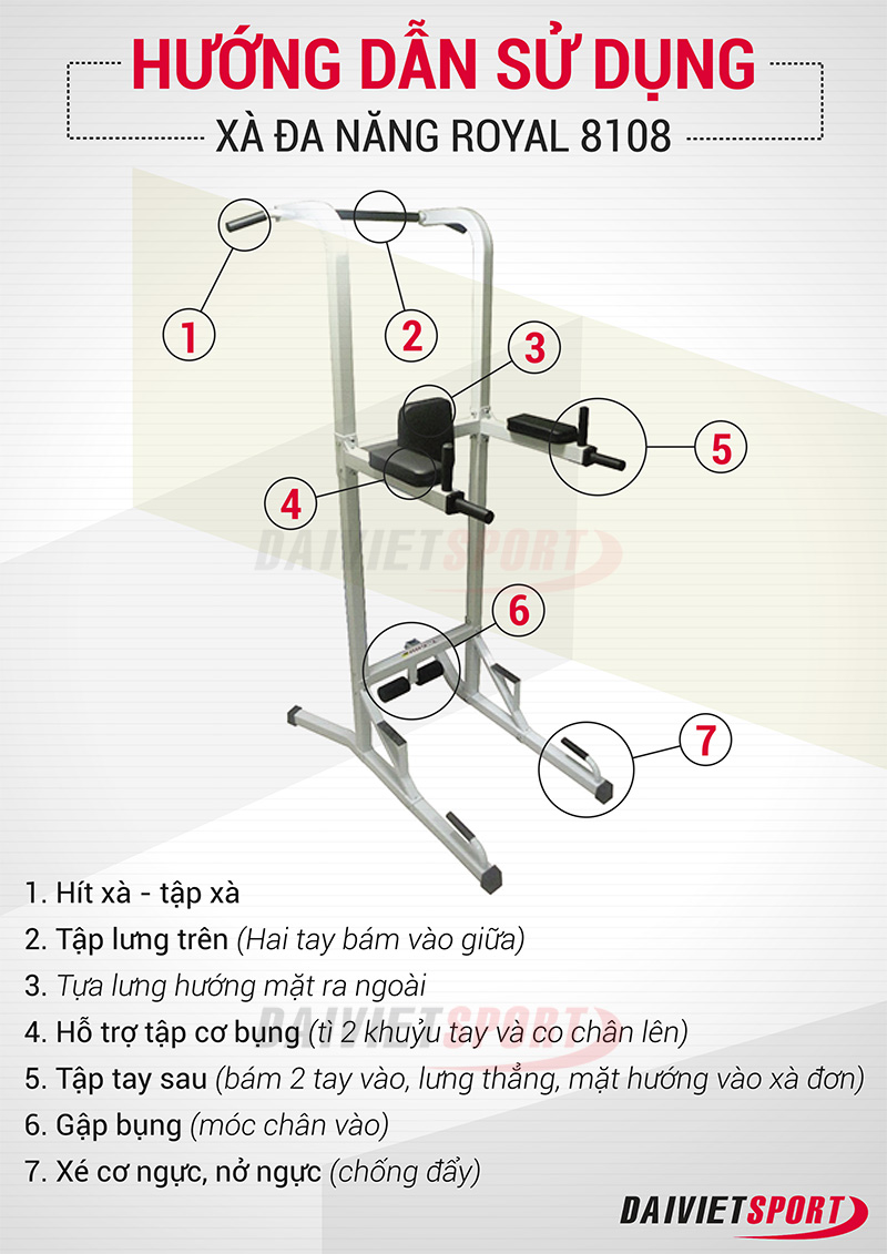 hướng dẫn sử dụng xà đơn đa năng 8108