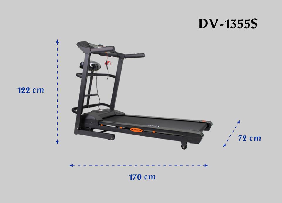 kích thước máy chạy bộ điện Đại Việt DV-1355S