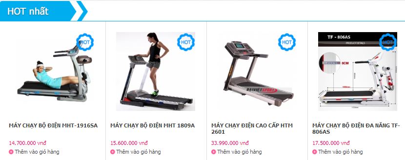 Máy tập chạy bộ được quan tâm nhất