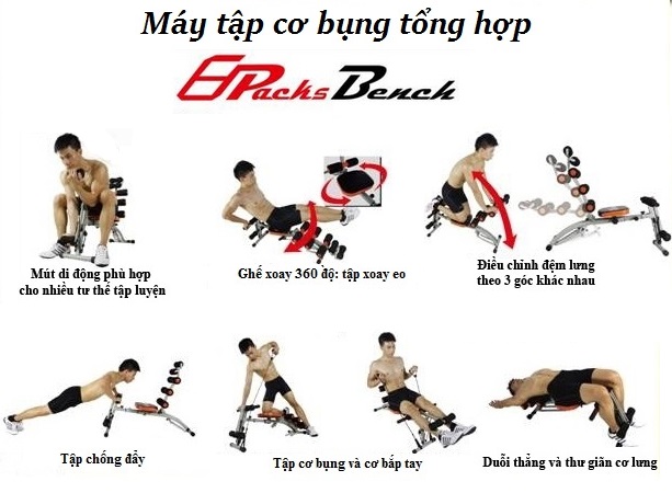 Máy tập cơ bụng Pack Bench Mofit (8 chức năng)