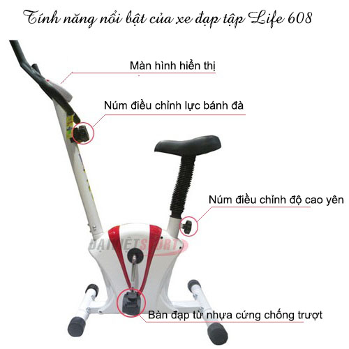 xe đạp tập thể dục Life 608