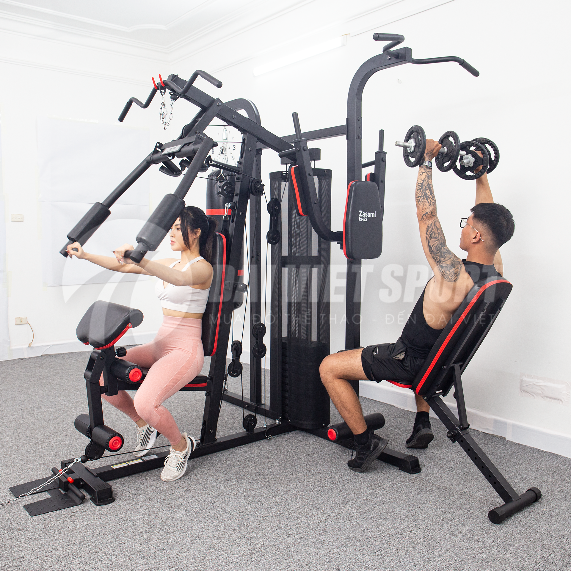 Review đánh giá và chấm điểm chi tiết giàn tạ, máy tập gym Zasami